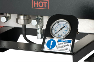 Hot melt adhesive pressure gauge